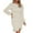 Beige, variant on MIUOWANP Fall Dresses for Women 2024 Plus Size Women Fashion Sexy Long Sleeve V-Neck Slim- Bag Hip Plus Size Dress Beige L