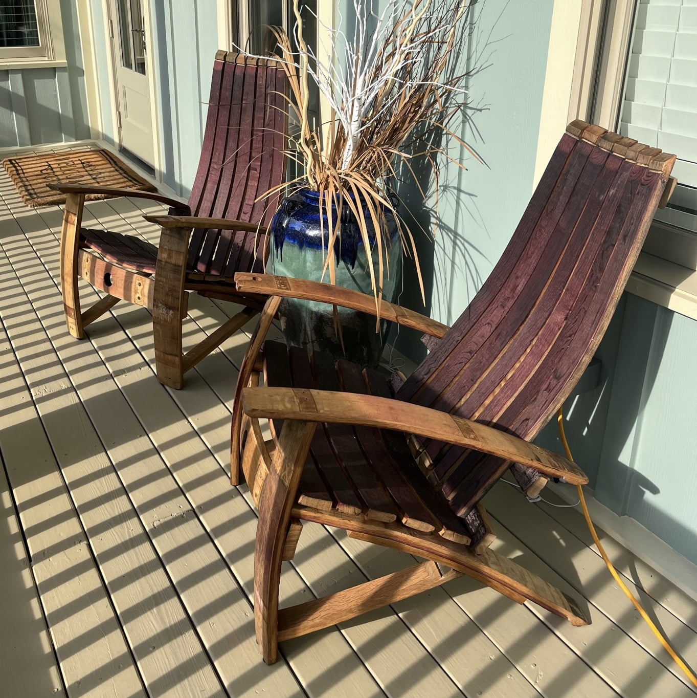 Wine Barrel Adirondack Chair
