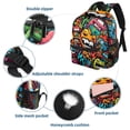 thumbnail image 3 of Graffiti Cute Adjustable Shoulder Strap Backpack with Large Capacity, Printed Design, Lightweight, 3 of 6