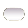 thumbnail image 6 of Elegant Decor Metal Frame Oval Mirror 36x60 Inch in Brass, 6 of 11