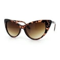 thumbnail image 6 of SA106 Womens Classic Gothic Mod Cat Eye Sunglasses Tortoise - Brown, 6 of 8