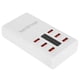 thumbnail image 4 of Adaptador de carga rápida 30W 5V/6A, cargador rápido de distribución inteligente USB de 6 puertos con enchufe estadounidense de 100-240V, 4 of 8