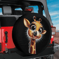 thumbnail image 3 of Lotusprinthandmade Funny Giraffe Spare Tire Cover With Backup Camera Hole 6 Sizes, 3 of 7