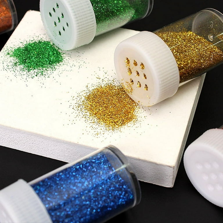 Glitter for Slime, Extra fine Glitter Shakers in Shaker Jars, Great for  Slime, Art and Crafts, Nail Art Polish, Scrapbooking, Paints, Set of 5 