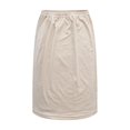thumbnail image 3 of Women's Seamless Hem Slip Skirt Basic Modest Below the Knee Length Stretch Knit Straight Skirt for summer and office dresses(01_Beige,75), 3 of 3