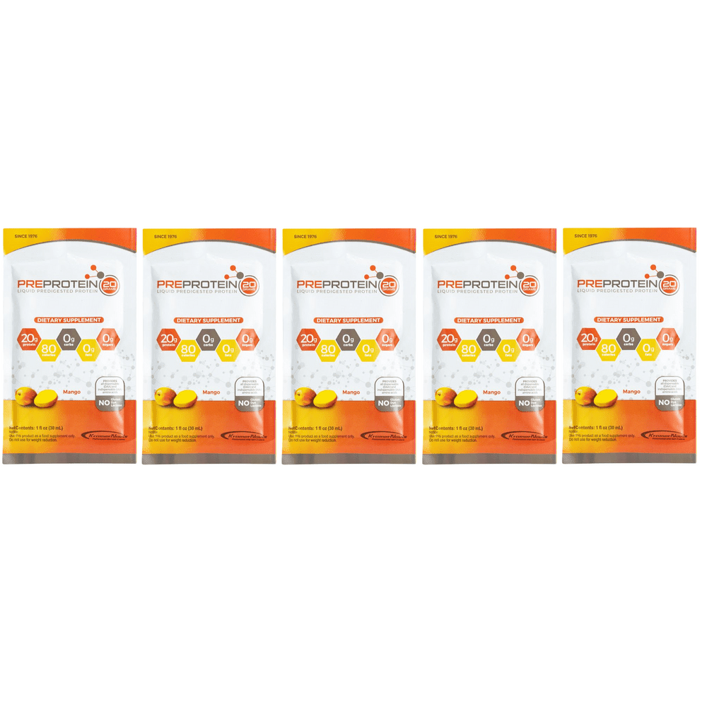 Pre-Protein® 20 Liquid Predigested Protein 1oz Packet - Mango Size: 5-Pack