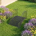 thumbnail image 4 of Gymax 3.9 ft Garden Metal Bridge Outdoor Arched Bridge w/Dual Patterned Side Rails, 4 of 10