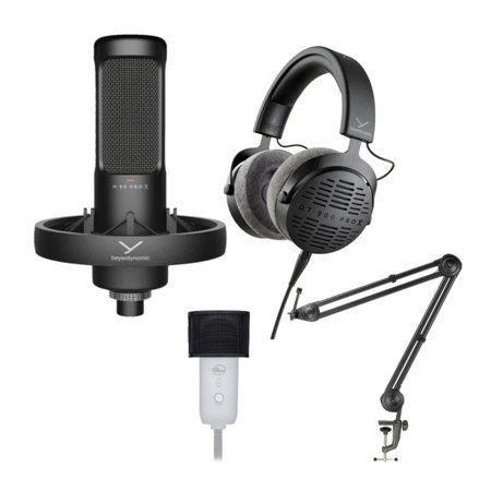 Beyerdynamic DT 700 Pro X Closed Back Headphones with Microphone, Boom Arm and Pop Filter