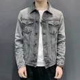 thumbnail image 4 of Abrigo de vaquero para hombre, ropa popular coreana, chaquetas de mezclilla para hombre, novedad en otoño, precio más bajo a bordo, diseñador Y2k, ropa informal de abrigo baja, 4 of 5