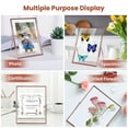 thumbnail image 3 of 2Pcs Floating Glass Photo Frame TeqHome 5x7IN Standing Rose Gold Metal Picture Frames Vertical Tabletop Photo Frame Double-Glazed Glass for Home Decoration Gift S, 3 of 11