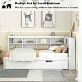 thumbnail image 3 of Bellemave Pine Wood Storage Twin Daybed White, 3 of 12