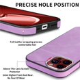 thumbnail image 4 of Dteck for iPhone 12 Pro Max Case, Slim Skin-Friendly PU Leather with Anti-Scratch Microfiber Lining Protective Back Cover,Purple, 4 of 8