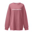 thumbnail image 5 of Tiweut Oversized Christian Sweatshirt Women Faith Over Fear Sweater Christian Religious Sayings Pullover Long Sleeve Shirt,Pink,S, 5 of 5