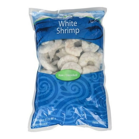 FPI Raw Peeled Deveined Tail Off White Shrimp 21 to 25 Count 2 Pound — 5 per case