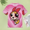 thumbnail image 5 of The Powerpuff Girls Womens T-Shirt Round Neck Short Sleeve Tee Shirts Summer Breathable Tops Blouse L, 5 of 8