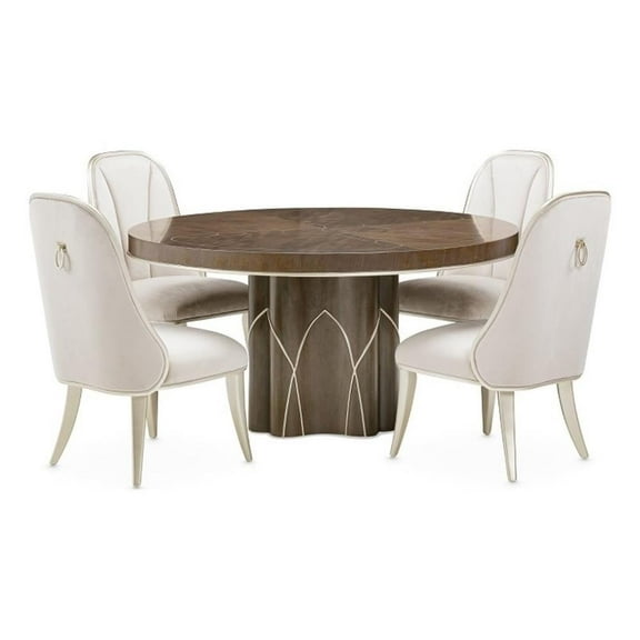 Villa Cherie 5-Piece Dining Room Set - Hazelnut Brown