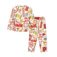 thumbnail image 2 of Disketp Pajamas Set Long Sleeve Sleepwear Womens Button Down Nightwear Pj Sets-Firefighter Icons, 2 of 9