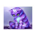 thumbnail image 1 of Gato de dibujos animados 5D DIY te pintura Rhinestone imágenes cristales Zulema Pintura diamante bricolaje gato, 1 of 8