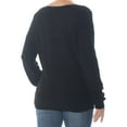 thumbnail image 2 of BAR III $55 Womens New 1316 Black Surplice Long Sleeve V Neck Sweater S B+B, 2 of 2