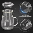 thumbnail image 4 of Taza de Té de Vidrio, Grande 500 ml, Taza con Colador y Tapa de Vidrio, Infusor de Te Adecuado para Preparar Té Negro, Bebidas, Café Helado y Bolsitas de Té, 4 of 4
