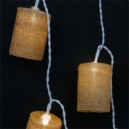 Cheap Home Decoration BalsaCircle 70 inch Garland with 10 LED Lights and Burlap Shades - Wedding Party Centerpieces Home Decorations Cheap Supplies ()