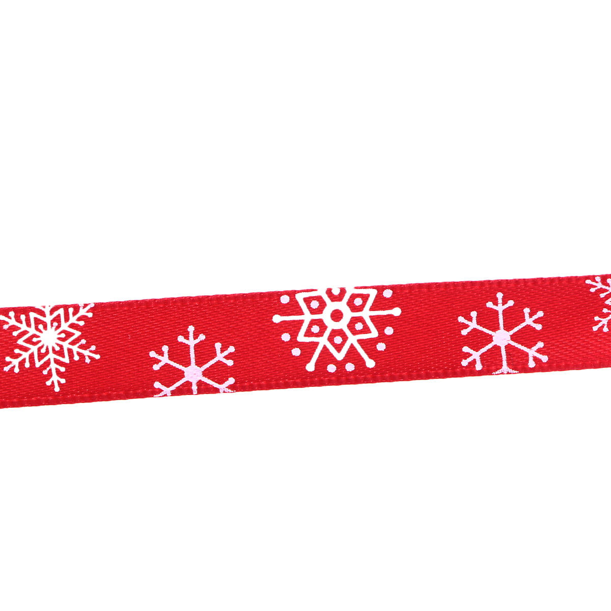 1cm Wide Christmas Ribbon 20m Long Snowflake Thin Ribbon for Gift Packing Wrapping Unisex Red