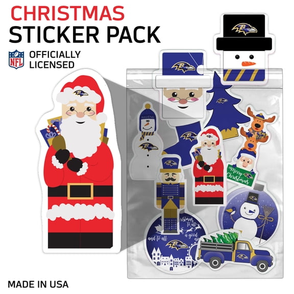 Baltimore Ravens  Holiday Sticker Set