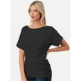 thumbnail image 2 of Womens Super Comfy Boat Neck Dolman Top Shirt, 2 of 4