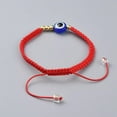 thumbnail image 2 of EOEMY Nylon Thread Braided Bead Bracelet Evil Eye Resin Beads Gold Red Adjustable P235-Default, 2 of 4
