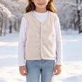 thumbnail image 5 of StSilkitty Boys Girls Fleece Vest Lightweight Sleeveless V Neck Button down Vests Coat Fall Winter Warm Outerwear, 5 of 8