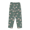 thumbnail image 5 of Xecao Hedgehogs and Flowers Women's Straight Lounge Pajama Pants: The Epitome of Relaxed Sleepwear, 5 of 9