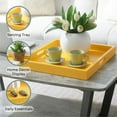 thumbnail image 4 of Convenience Concepts Palm Beach Tray in Mustard Yellow Wood Finish with Handles, 4 of 7
