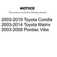 thumbnail image 2 of Front Lower Rearward Suspension Control Arm Bushing Pair for Car Toyota Corolla Matrix Pontiac Vibe K72-100869, 2 of 2