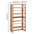 thumbnail image 3 of vidaXL 1 Piece Natural Solid Teak Wood Shelving Unit Storage Cabinet 47.2 Inches, 3 of 18