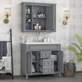 Bathroom Vanity, 36 inch Bathroom Vanity with Countertop Sink and Wall ...