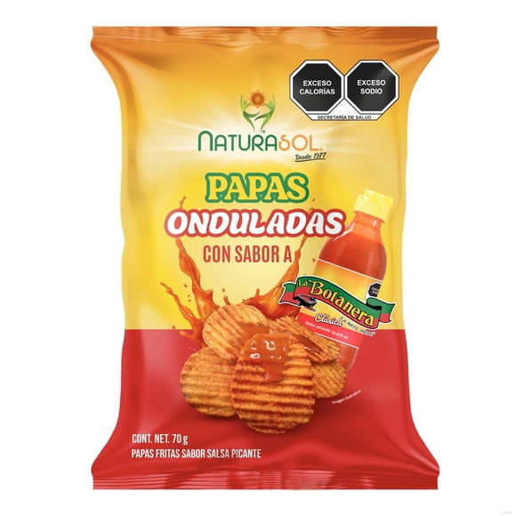 Papas Fritas Naturasol Onduladas Con Sabor Salsa La Botanera 70 g