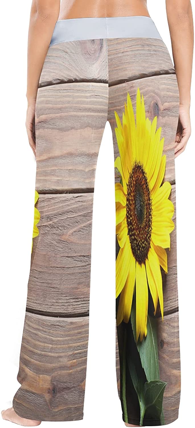 Yellow Beautiful Sunflower Wooden Women 