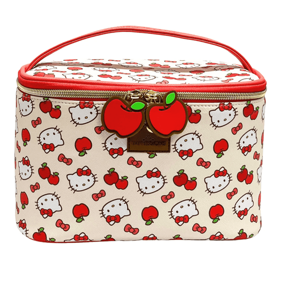 Impressions Vanity Hello Kitty Travel Beauty Tote Bag with Inner Zipper Pouch and 4 Brush Slots