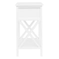 thumbnail image 3 of Hassch Wooden Nightstand Modern End Table with Storage Drawer, White, 3 of 6