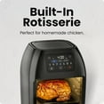 thumbnail image 6 of Chefman Multifunctional Digital 10 Qt. Air Fryer+ Rotisserie, Fry, Roast & Bake, 17 Presets - Black, 6 of 10