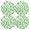 Green, variant on Ryvnso Green and White Geometric Lattice Round Plate Mats Dining Table Placemat Set of 4 for Holiday Decoration