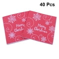 thumbnail image 3 of KAKOWELY 40 servilletas navideñas estampadas con copos de nieve, de pulpa de madera, para cenas, recuerdos de fiesta de Navidad., 3 of 5