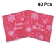 thumbnail image 3 of KAKOWELY 40 servilletas navideñas estampadas con copos de nieve, de pulpa de madera, para cenas, recuerdos de fiesta de Navidad., 3 of 5