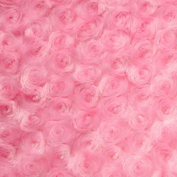 Valentina Textile Inc Minky Rosebud Fabric by The Yard(1 Yard, Hot Pink)
