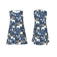 thumbnail image 7 of Naloa Forest Elk Print Women's Summer Spring Casual Beach Sundress,Vacation Sleeveless Tank Crewneck Loose Dresses, 7 of 7