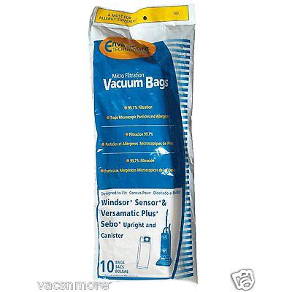 10pk Windsor 5300 Sensor SR12 15 16 18 Vacuum Bags Versamatic Plus VSP
