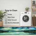 thumbnail image 3 of 3x4 Rug, Aurora Door Mat Washable Non Slip Soft for Entryway, Northern Lights Starry Sky Rug, Polar Landscape Carpet, Aurora Home Decor & Gifts, 3 of 7