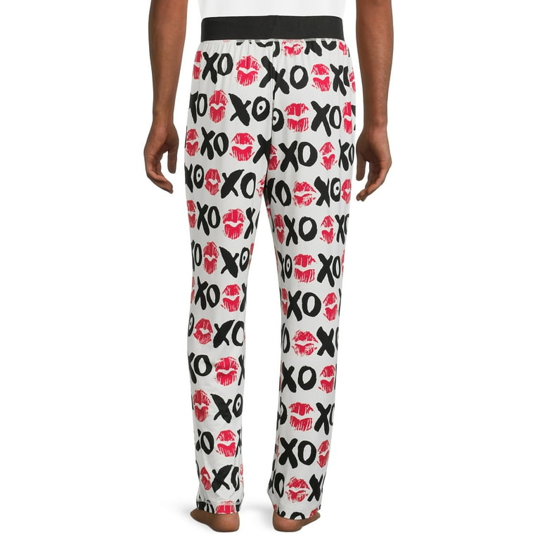 Valentine's Day Men's and Big Men's XO Design Sleep Pants 