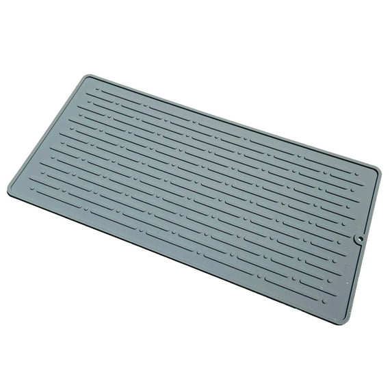 Grandest Birch Dish Drying Mat Waterproof Heat Insulation Silicone Multipurpose Anti-slip Foldable Draining Pad for Kitchen Heat I