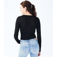 thumbnail image 2 of Aeropostale Love This Blusa con cordones para mujer, negro, pequeño, 2 of 2